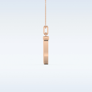 Trunk Shaped Moissanite Necklace – in 14K/18K Gold