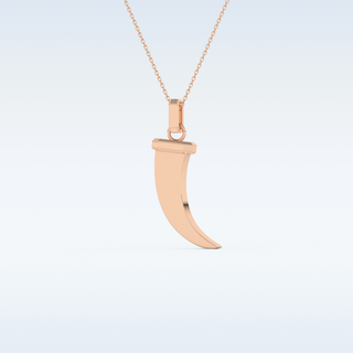 Trunk Shaped Moissanite Necklace – in 14K/18K Gold