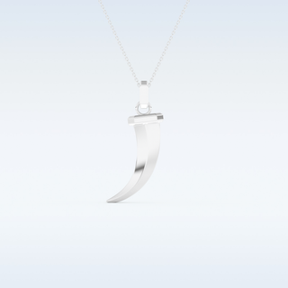 Trunk Shaped Moissanite Necklace – in 14K/18K Gold