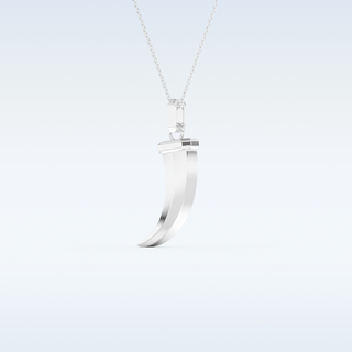Trunk Shaped Moissanite Necklace – in 14K/18K Gold