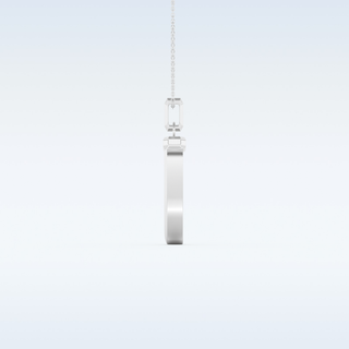 Trunk Shaped Moissanite Necklace – in 14K/18K Gold
