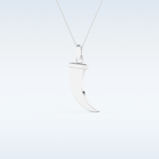 Trunk Shaped Moissanite Necklace – in 14K/18K Gold