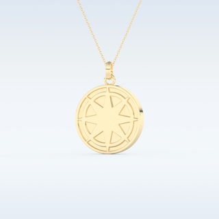 Compass Shaped Moissanite Necklace – 0.09 CT Round Cut in 14K/18K Gold