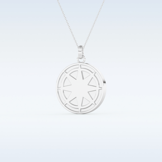 Compass Shaped Moissanite Necklace – 0.09 CT Round Cut in 14K/18K Gold