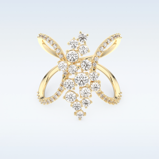 Multi Stones Style Wedding Band with 0.645 CT Round Cut Moissanite