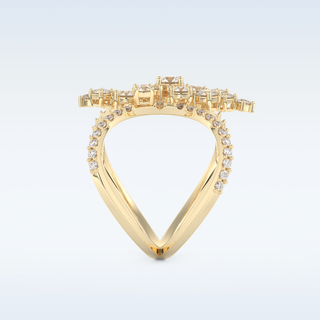 Multi Stones Style Wedding Band with 0.645 CT Round Cut Moissanite