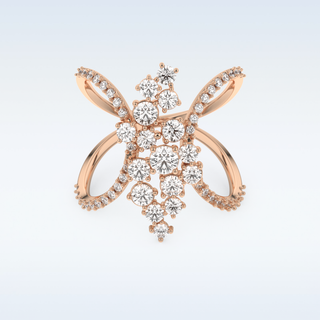 Multi Stones Style Wedding Band with 0.645 CT Round Cut Moissanite