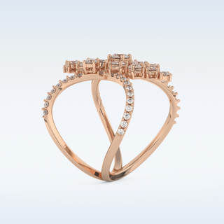 Multi Stones Style Wedding Band with 0.645 CT Round Cut Moissanite