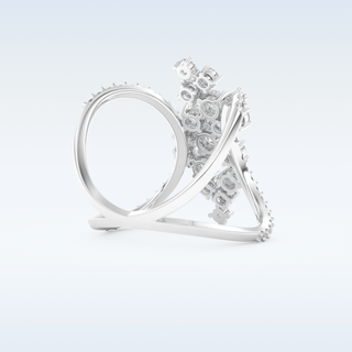 Multi Stones Style Wedding Band with 0.645 CT Round Cut Moissanite