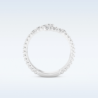 Spiral Style Wedding Band with 0.35 CT Round Cut Moissanite