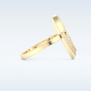 Multi Stones Style Wedding Band with 0.383 CT Round Cut Moissanite