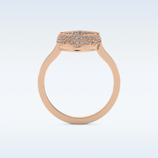 Multi Stones Style Wedding Band with 0.383 CT Round Cut Moissanite