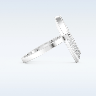 Multi Stones Style Wedding Band with 0.383 CT Round Cut Moissanite