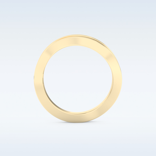 Multi Stones and Curved Design Wedding Band with 0.754 CT Round Cut Moissanite
