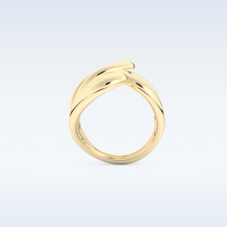 Unique Curved Style Wedding Band with Moissanite