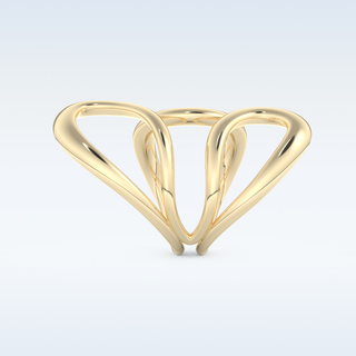 Unique Curved Style Wedding Band with Moissanite