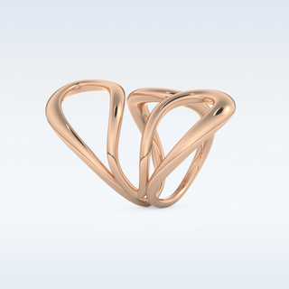 Unique Curved Style Wedding Band with Moissanite