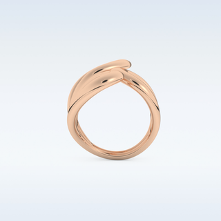 Unique Curved Style Wedding Band with Moissanite