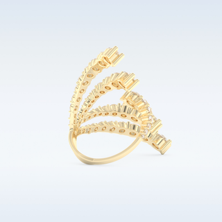 Multi Stones and Floral Design Wedding Band with 2.717 CT Round Cut Moissanite