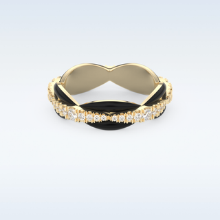 Full Eternity Wedding Band with 0.369 CT Round Cut Moissanite
