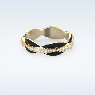 Full Eternity Wedding Band with 0.369 CT Round Cut Moissanite