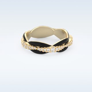 Full Eternity Wedding Band with 0.369 CT Round Cut Moissanite