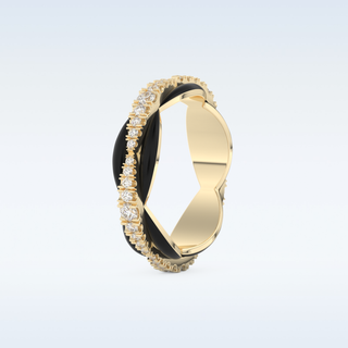 Full Eternity Wedding Band with 0.369 CT Round Cut Moissanite