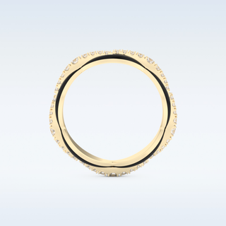 Full Eternity Wedding Band with 0.369 CT Round Cut Moissanite