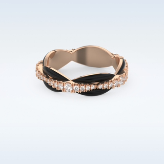 Full Eternity Wedding Band with 0.369 CT Round Cut Moissanite