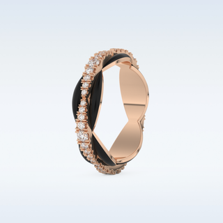 Full Eternity Wedding Band with 0.369 CT Round Cut Moissanite