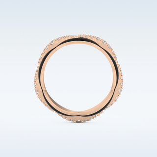 Full Eternity Wedding Band with 0.369 CT Round Cut Moissanite