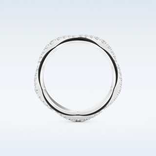 Full Eternity Wedding Band with 0.369 CT Round Cut Moissanite