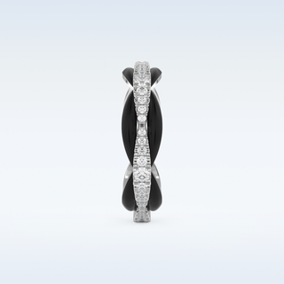 Full Eternity Wedding Band with 0.369 CT Round Cut Moissanite