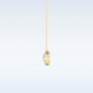 Bezel Solitaire Moissanite Necklace – 0.28 CT Round Cut in 14K/18K Gold (Copy)