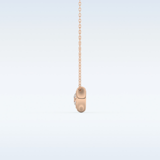 Bezel Solitaire Moissanite Necklace – 0.28 CT Round Cut in 14K/18K Gold (Copy)