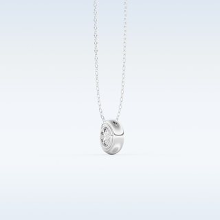 Bezel Solitaire Moissanite Necklace – 0.28 CT Round Cut in 14K/18K Gold (Copy)