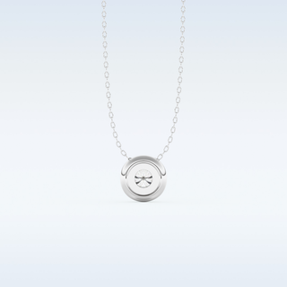 Bezel Solitaire Moissanite Necklace – 0.28 CT Round Cut in 14K/18K Gold (Copy)