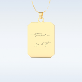 Image Engraved Pendant in Solid Gold or Silver 9