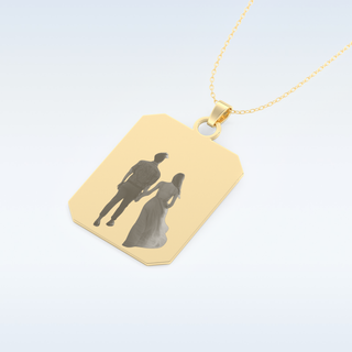 Image Engraved Pendant in Solid Gold or Silver 10