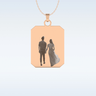 Image Engraved Pendant in Solid Gold or Silver 11