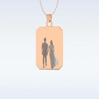 Image Engraved Pendant in Solid Gold or Silver 12
