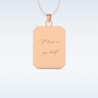 Image Engraved Pendant in Solid Gold or Silver 14
