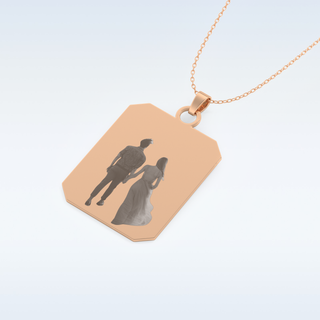 Image Engraved Pendant in Solid Gold or Silver 15