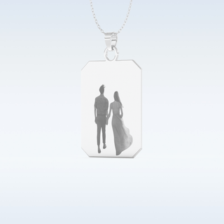 Image Engraved Pendant in Solid Gold or Silver 2