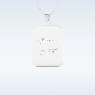 Image Engraved Pendant in Solid Gold or Silver 4