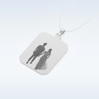 Image Engraved Pendant in Solid Gold or Silver 5