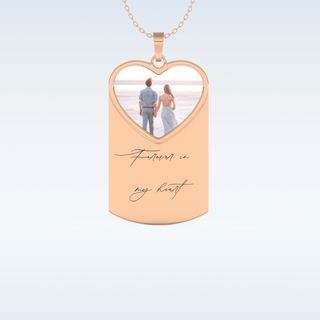 Name and Image Engraved Pendant in Solid Gold or Silver 11