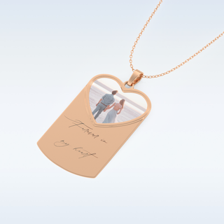 Name and Image Engraved Pendant in Solid Gold or Silver 15