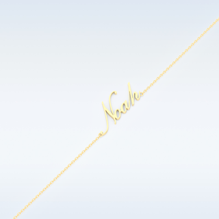 Custom Bracelet – Text in gold & silver 6