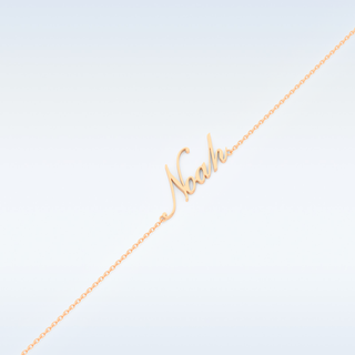 Custom Bracelet – Text in gold & silver 9